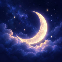 App-Symbol von Fantasia: eine Mondsichel über Wolken